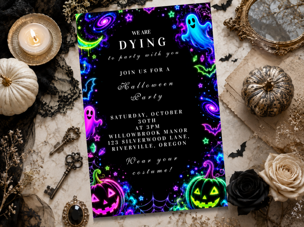 Neon & Glow-in-the-Dark Halloween Party 