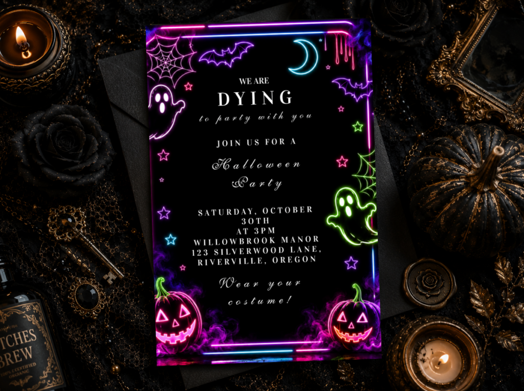 Neon & Glow-in-the-Dark Halloween Party 