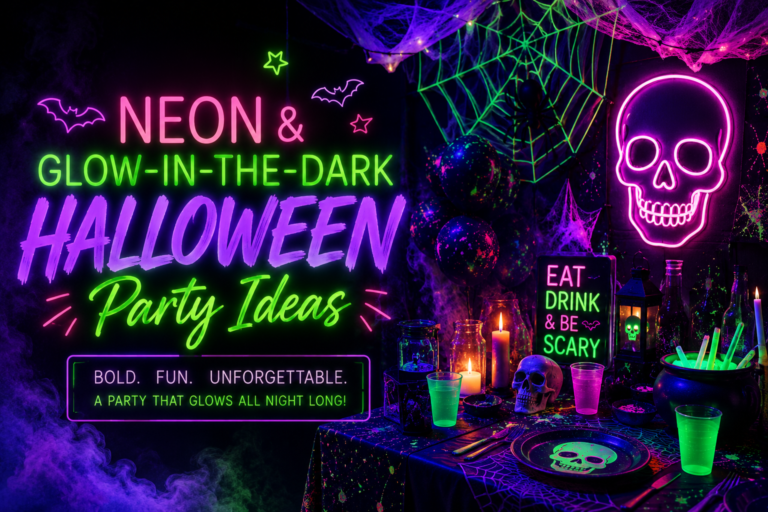Neon & Glow-in-the-Dark Halloween Party Ideas